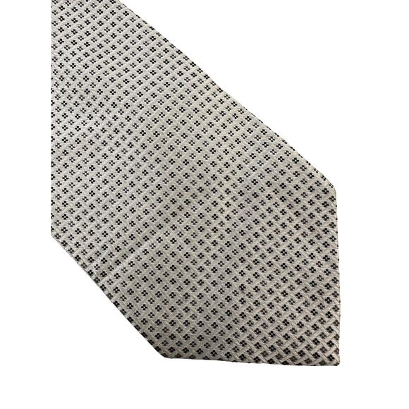 Vintage White and Black Silk Necktie from Pronto Uomo - Picture 2 of 3